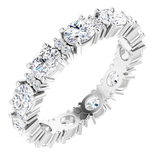 2.50 ct. Oval & Round Diamond Eternity Band-VIRABYANI